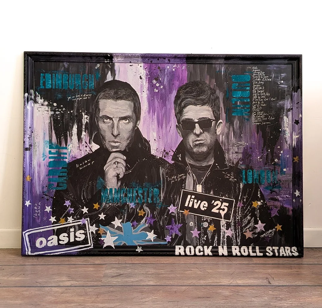 Oasis Live 25 - Limited Edition print. Liam Gallagher print, Noel